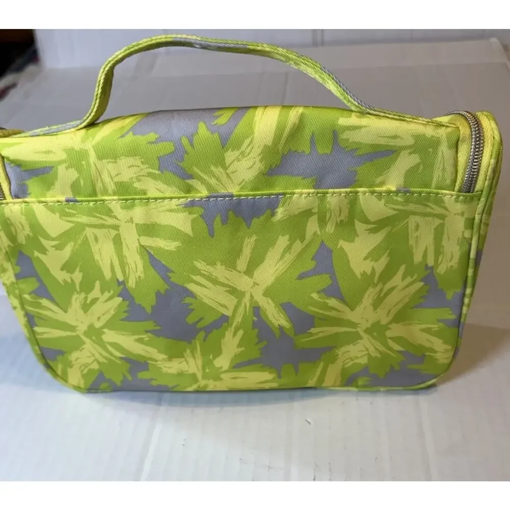 Estee Lauder Yellow Abstract Makeup Pouch Zippered Bag